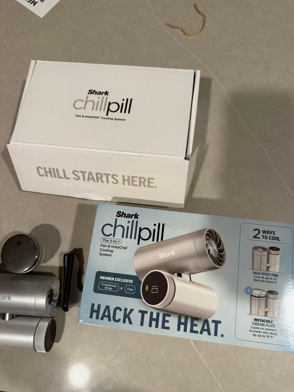 Shark chillpill 2in1 fan and instachill personal cooling system grey